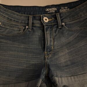 Denizen from Levi's Faded Blue Low-Rise Shortie Denim Shorts